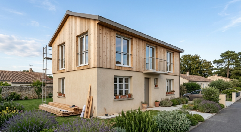 Surélévation de maison à Nantes | rôle du charpentier | HOMANOVA