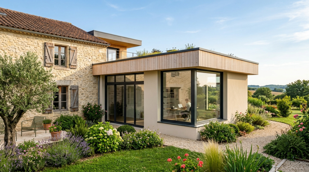 Agrandissement maison bureau - EGB De Azevedo à Mérignac